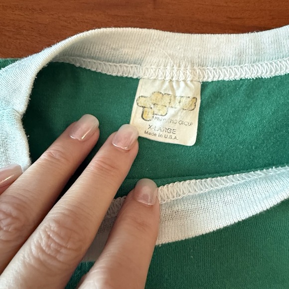 1985 Memphis St. Patrick's Day T-Shirt Women's XL Pub Crawl Ringer Leprechaun - Picture 3 of 8